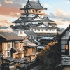 Japanese Buildings Scene Diamond Painting