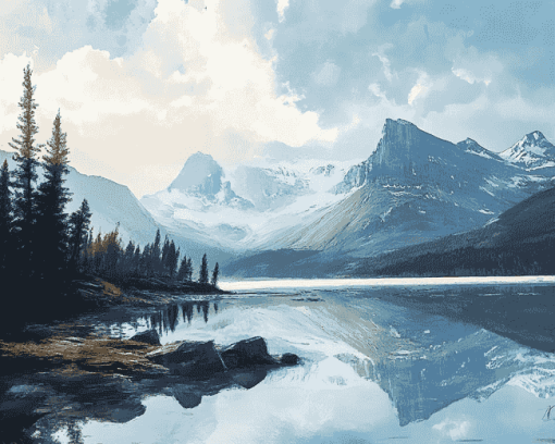 Jasper National Park Landscape Diamond Painting