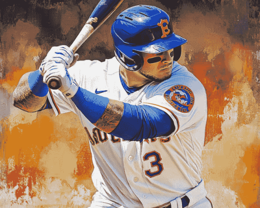 Javier Baez Famous Baseballer Diamond Painting