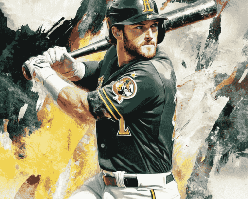 Jed Lowrie Baseball Diamond Painting