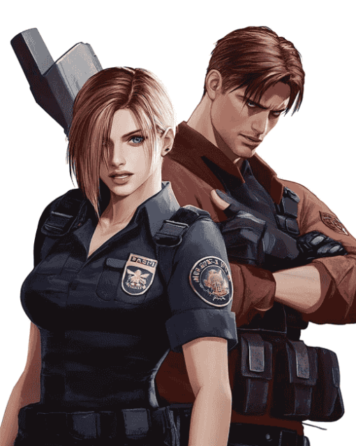 Jill And Leon Resident Evil Diamond Painting