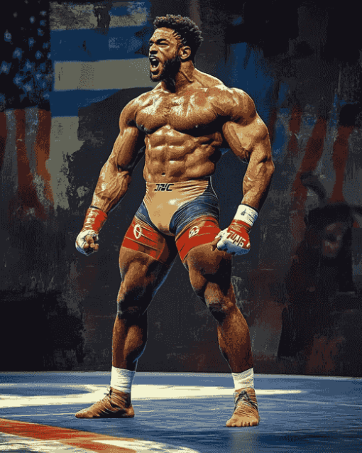 Jordan Burroughs Olympic Legend Diamond Painting