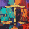 Justice Scales Colorful Diamond Painting