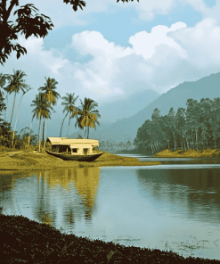 Kerala Lake Landscape Diamond Painting