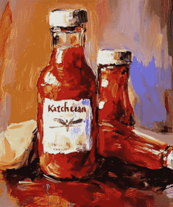 Ketchup Bottle Art Diamond Painting