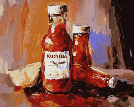 Ketchup Bottle Art Diamond Painting