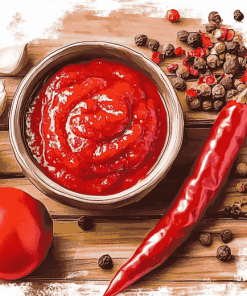 Ketchup and Chili Flavor Diamond Painting