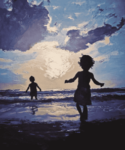 Kids on the Beach Diamond Painting