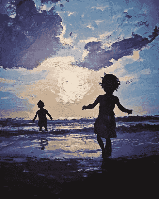 Kids on the Beach Diamond Painting