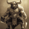 King Minotaur Beast Fantasy Diamond Painting