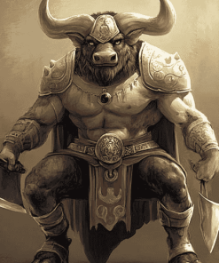 King Minotaur Beast Fantasy Diamond Painting