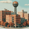 Knoxville Cityscape Diamond Painting