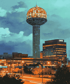 Knoxville Sunsphere Building Diamond Painting