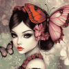 Lady Butterfly Art Diamond Painting