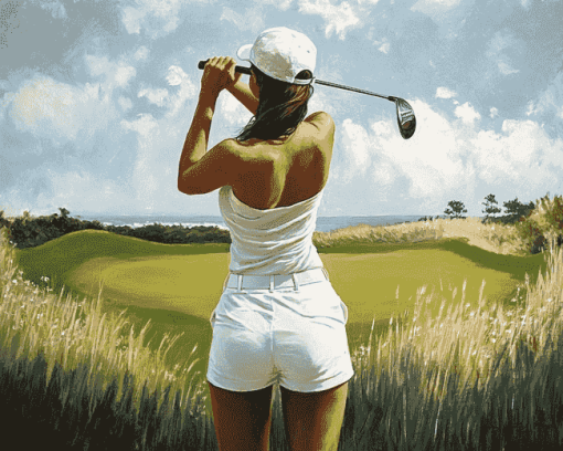 Lady Golf Sport Diamond Painting