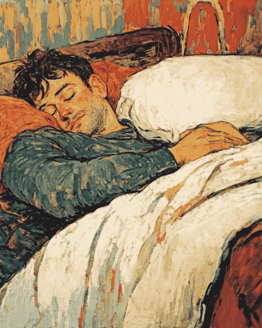 Le Lit Toulouse Lautrec Vintage Diamond Painting