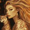 Leo Zodiac Woman Diamond Painting