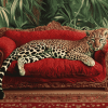 Leopard Relaxing on Sofa Diamond Painting