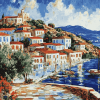 Lesbos Historic Buildings Diamond Painting