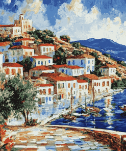 Lesbos Historic Buildings Diamond Painting