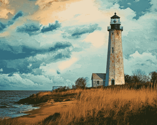 Lighthouse New Haven Scenic Diamond Painting