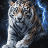 Lightning Tiger Animation Diamond Painting