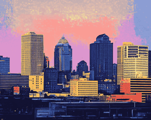 Louisville City Skyline Diamond Painting