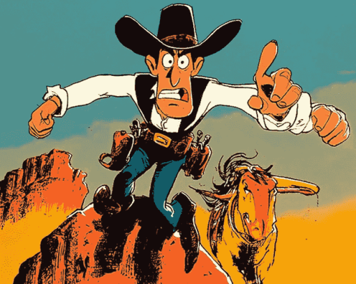 Lucky Luke Cartoon Diamond Painting