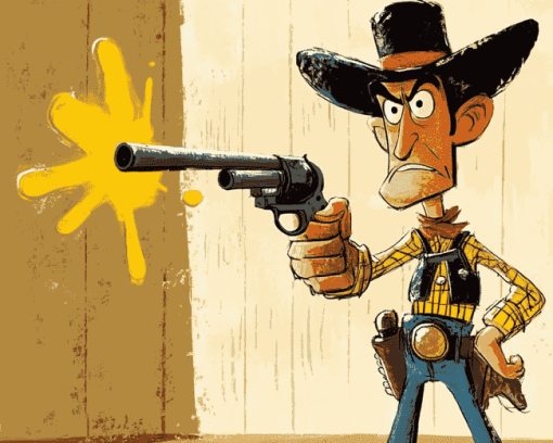 Lucky Luke Cartoon Diamond Painting