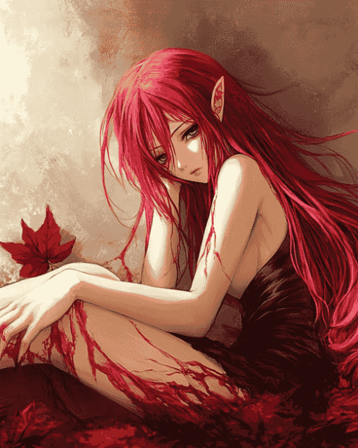 Lucy Elfen Lied Anime Diamond Painting