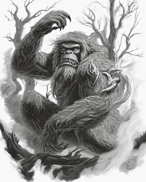 Mad Sasquatch Beast Diamond Painting