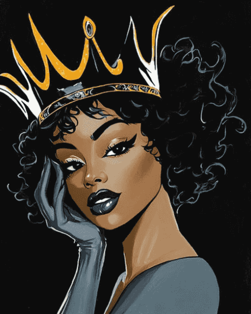 Majestic Black Queens Diamond Painting