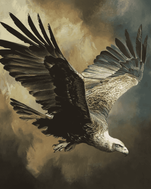 Majestic Flying Vulture Diamond Painting