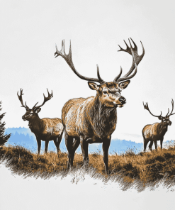 Majestic Highlands Elk Diamond Painting