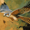 Majestic Kestrel Bird Diamond Painting