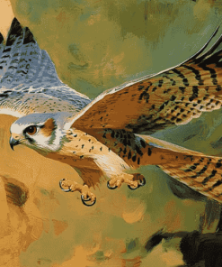 Majestic Kestrel Bird Diamond Painting