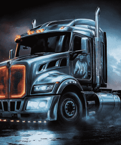 Man Truck Engines Diamond Painting