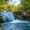 Manavgat Waterfall Scene Diamond Painting