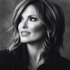 Mariska Hargitay Black and White Diamond Painting