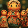 Matryoshka Nesting Dolls Animation Diamond Painting