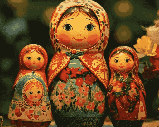 Matryoshka Nesting Dolls Animation Diamond Painting