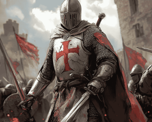 Medieval Crusader Warrior Diamond Painting