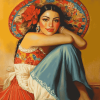 Mexican Women Beauty Diamond Painting