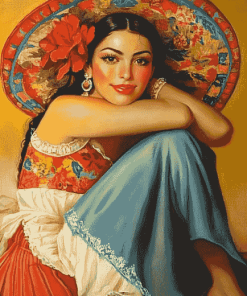 Mexican Women Beauty Diamond Painting