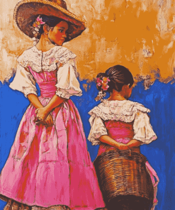 Mexican Women and Children Diamond Painting