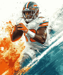 Miami Dolphins Football Diamond Painting