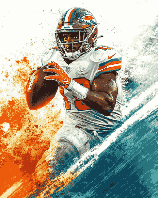 Miami Dolphins Football Diamond Painting