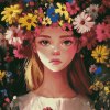 Midsommar Girls Floral Diamond Painting