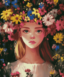 Midsommar Girls Floral Diamond Painting