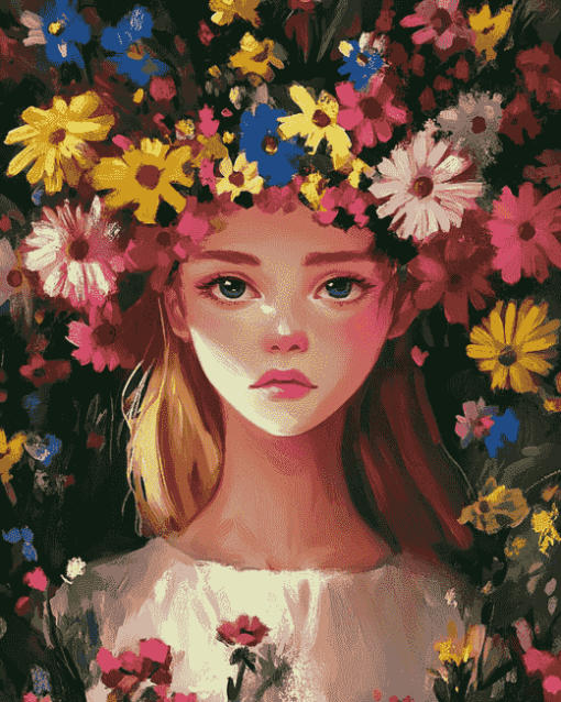 Midsommar Girls Floral Diamond Painting